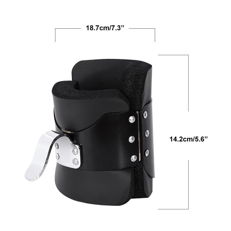 Estink Hanging Pull Up Boots,1 Pair Black Inversion Hang Up Boots Therapy Gym Fitness Physio Hang Spine Posture with Comfortable Foam Padding and Locking Clips - Image 5